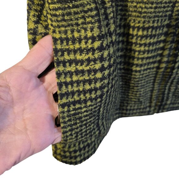 Y2k Womens Small Plaid Zip Vest Green Autumn Earthy Natural New USA - Picture 2 of 7